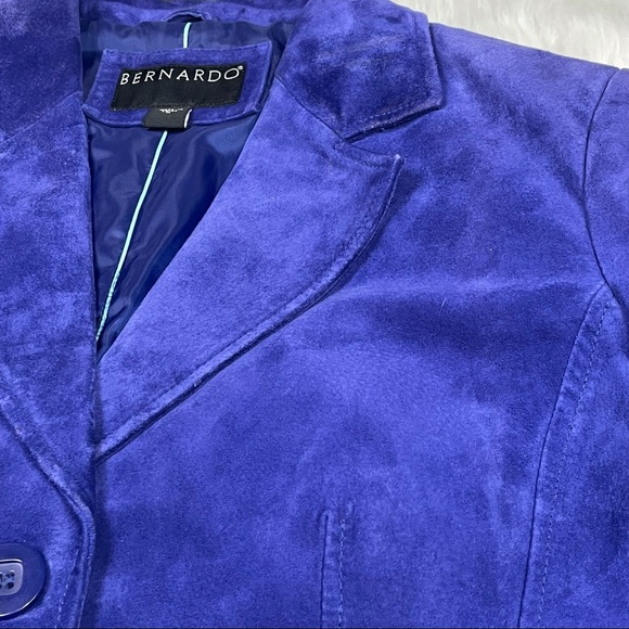 Bernardo Purple Suede Blazer Medium - Picture 6 of 13